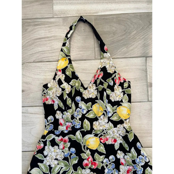 Positive Attitude Floral Halter Dress Size 12 - Picture 3 of 7